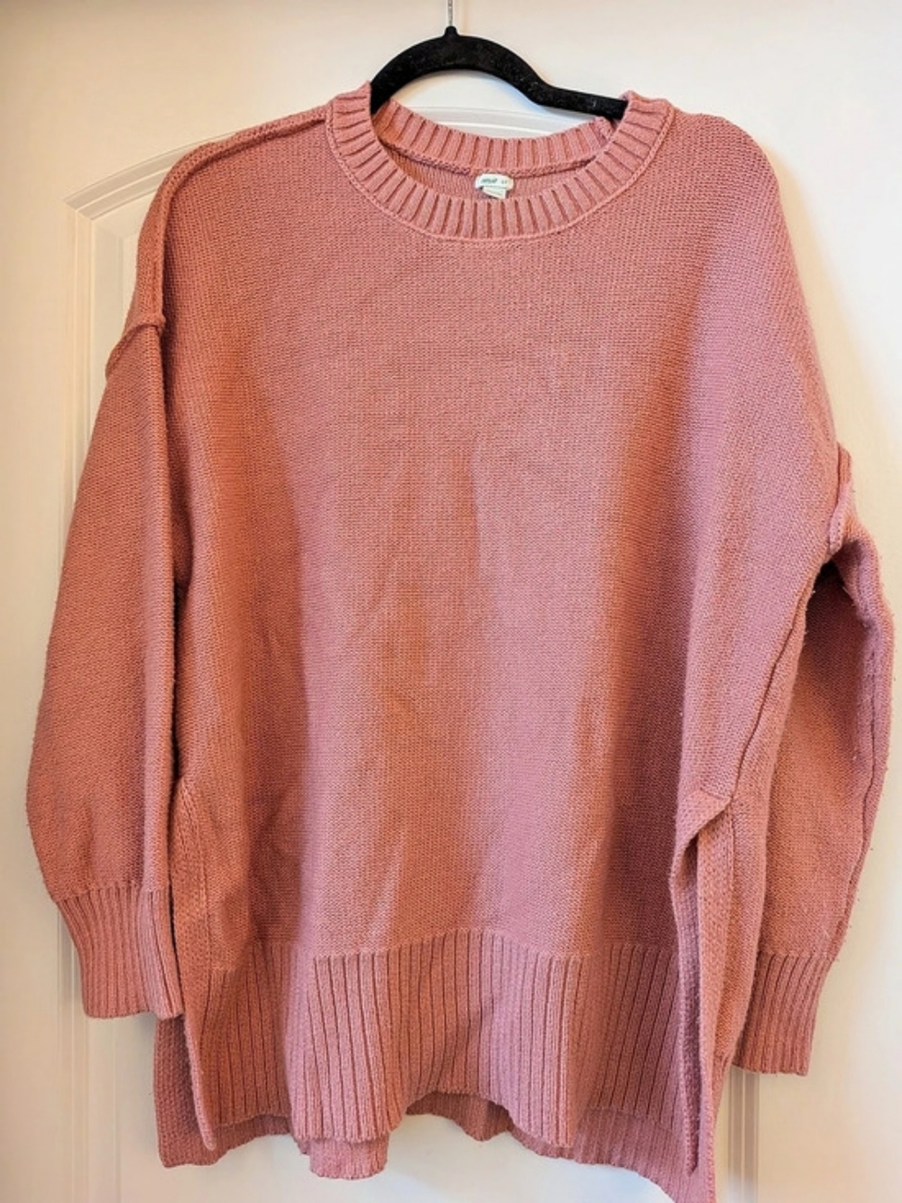 Aerie Pink Knit Oversized Sweater